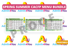 Load image into Gallery viewer, Spring and Summer CACFP Menus
