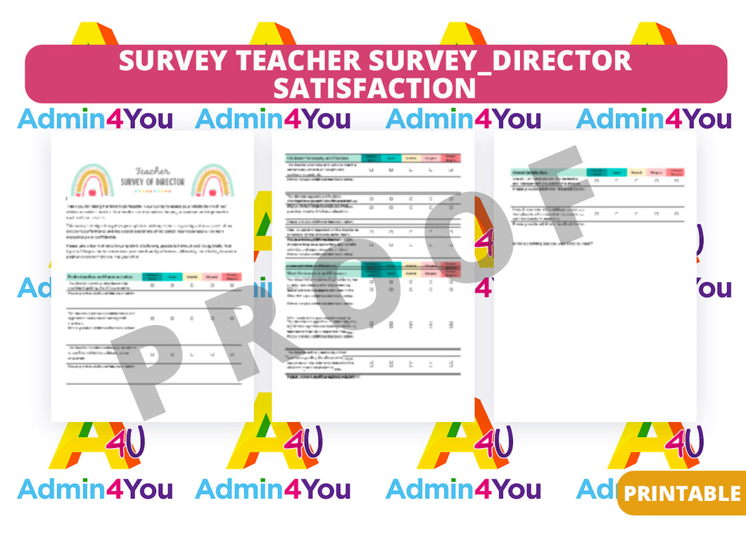 Survey for Teachers of Director