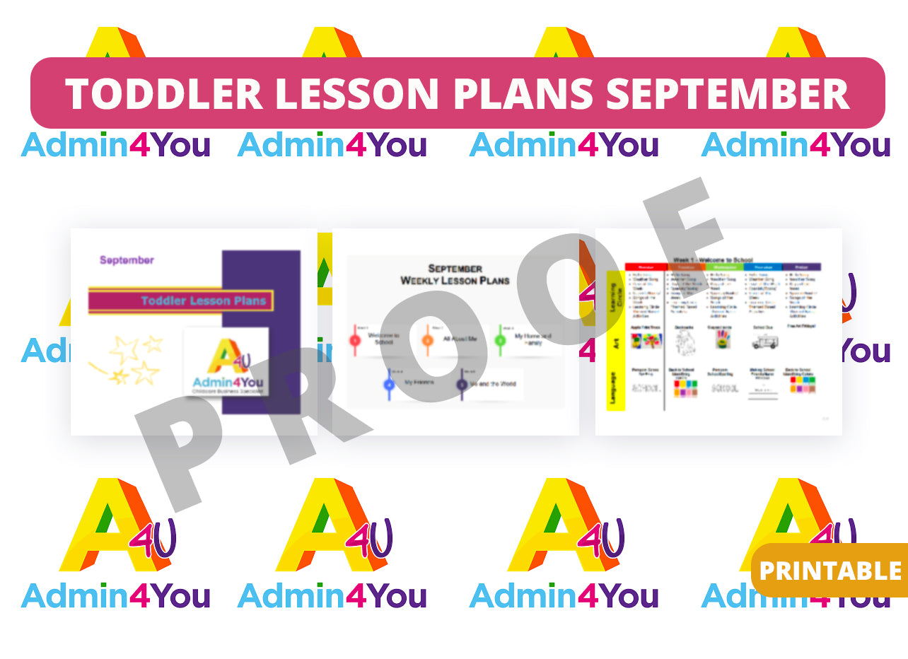 September Toddler Lesson Plans