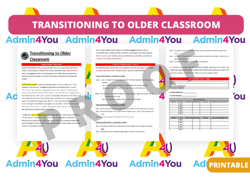 Transitioning to an Older Classroom