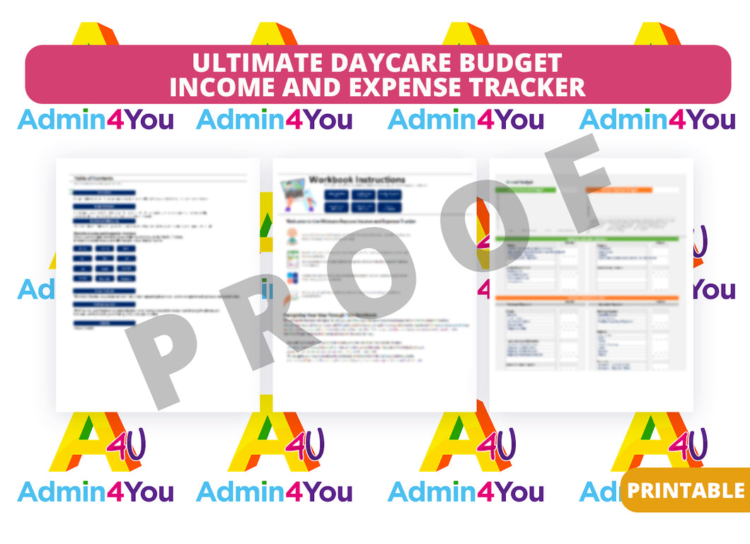 The Ultimate Daycare Income and Expense with Yearly Calculations and Mileage Tracker