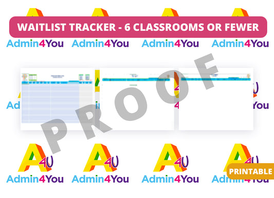 Waitlist Trackers - 6 Classrooms or Fewer