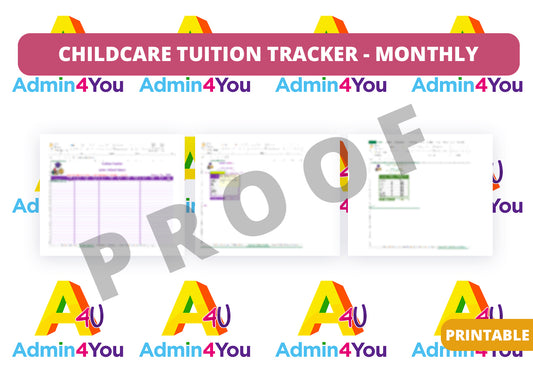 Childcare Tuition Tracker - Monthly Rates