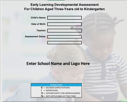 Student Assessment - Ages 3 - Kindergarten