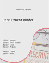 Load and play video in Gallery viewer, Recruitment Binder
