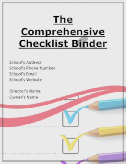 The Comprehensive Checklist Binder