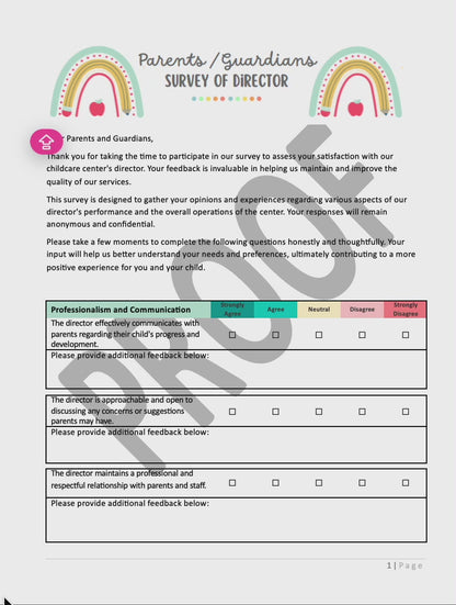 Survey for Parents of Directors