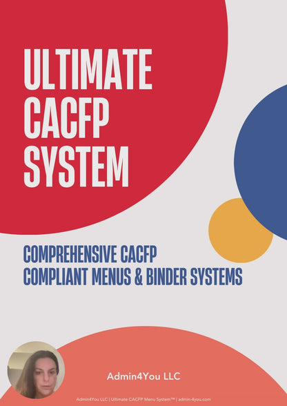 Ultimate CACFP Menu System