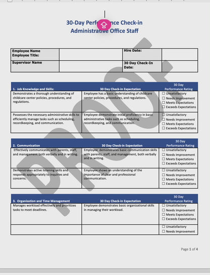 Administrative Office Performance Evaluation