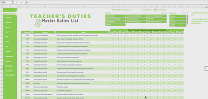 Teacher Duties Tracker, Workbook, and Planner