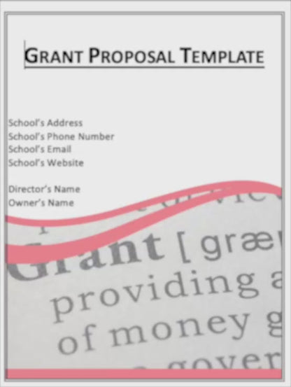 Grant Proposal Template with Cover Letter