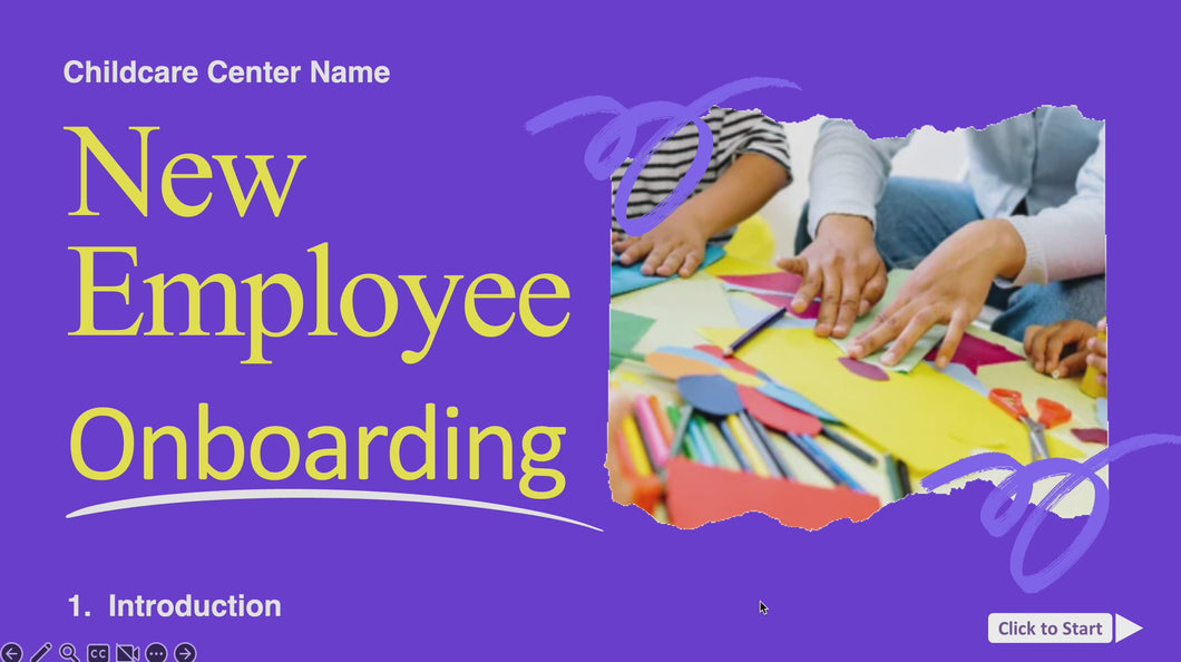Childcare New Hire Onboarding Presentation Bundle