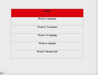 June 2's and 3's Lesson Plans