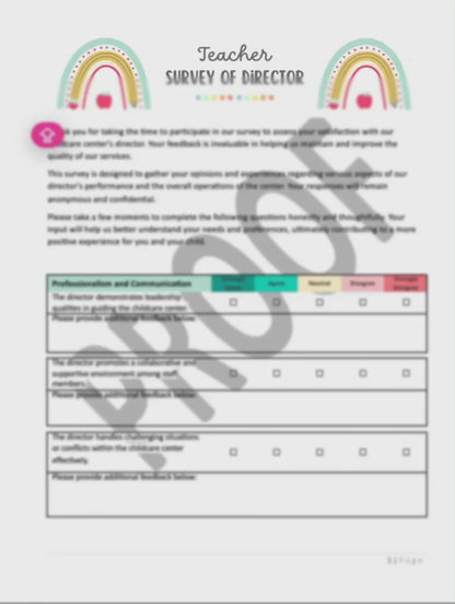 Survey for Teachers of Director