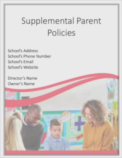 Supplemental Parent Policy Handbook