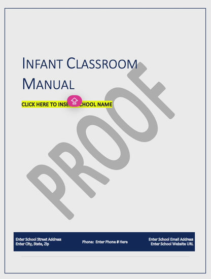 Childcare Classroom Manual for Infant Classrooms