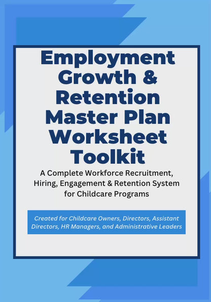 Employment Growth & Retention Master Plan Worksheets