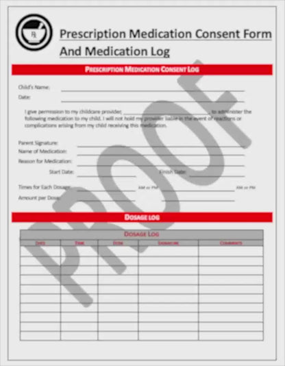 Prescription Medication Consent and Log