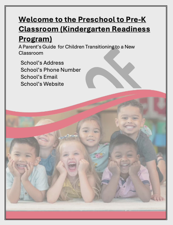 Welcome Guide to the Preschool to Pre-K Classroom (Kindergarten Readin ...