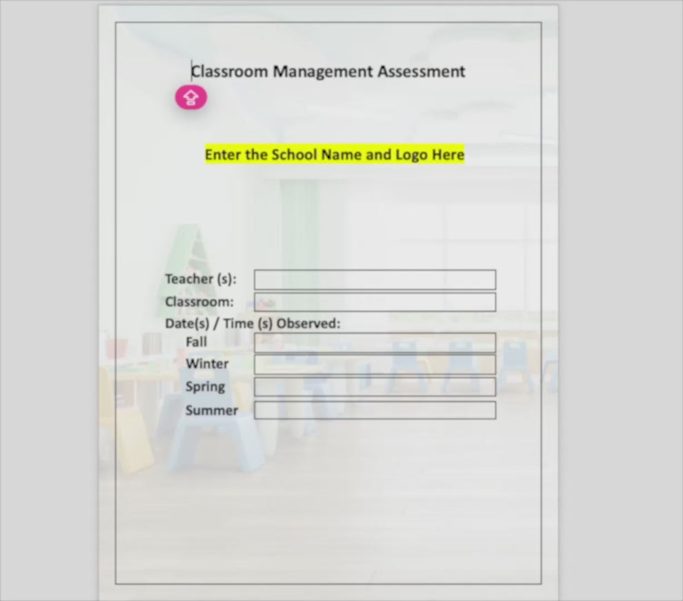Classroom Management Assessment – Admin For You