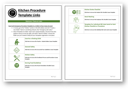 QR Codes for Kitchen Standard Operating Procedures (SOP's)