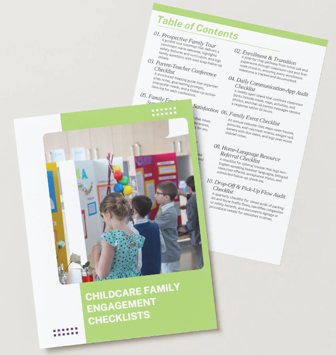 SOP Series: Childcare Family Engagement Checklist Bundle (Canva)