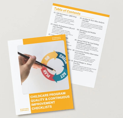 SOP Series: Childcare Program Quality and Continuous Improvement Checklist Bundle