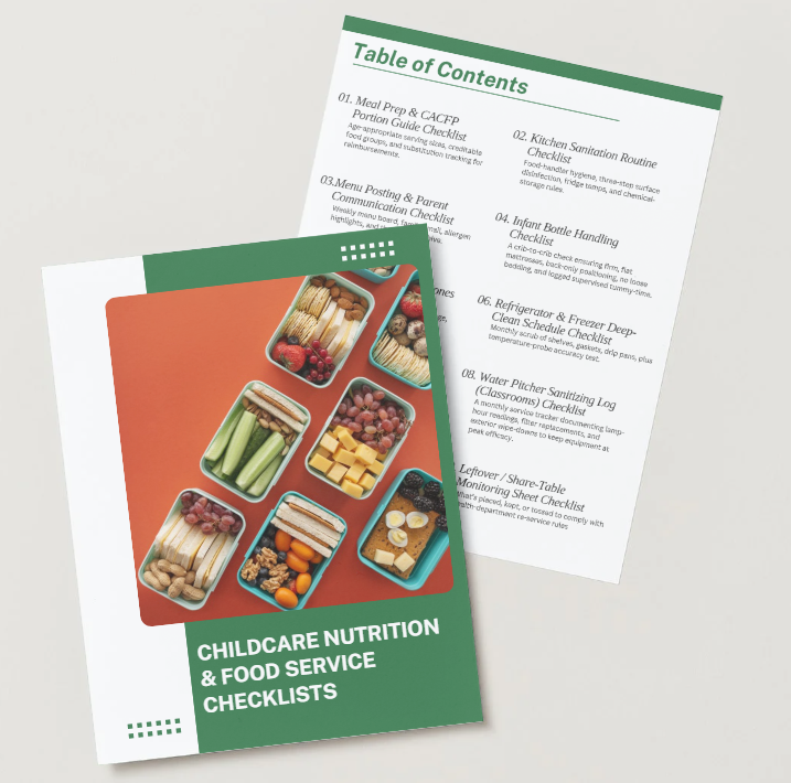 SOP Series: Childcare Nutrition and Food Service Checklist Bundle