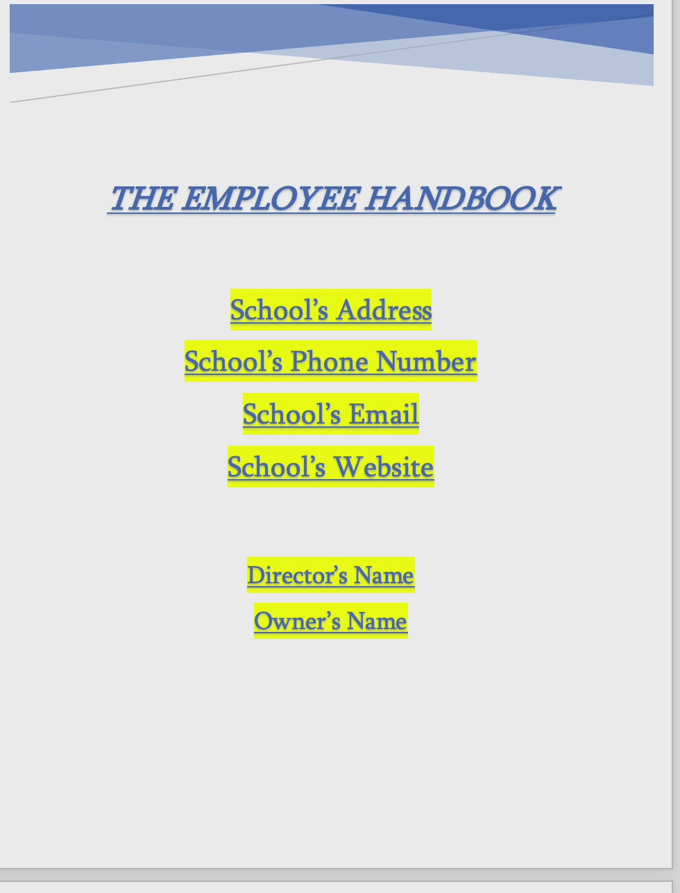 The Employee Handbook