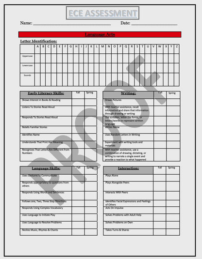 Early Childhood Education General Assessment - Editable Version