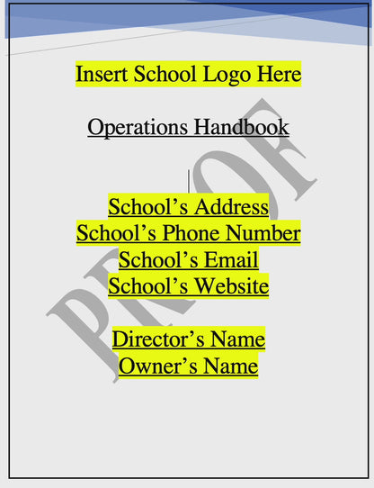 The Operations Manual