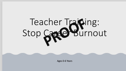 Teacher Training: Career Burnout