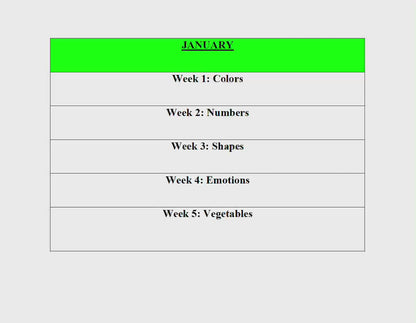 January 2's and 3's Lesson Plans Bundle