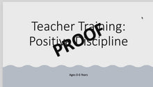 Load and play video in Gallery viewer, Teacher Training: Positive Discipline

