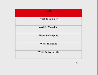 June Infant Lesson Plans