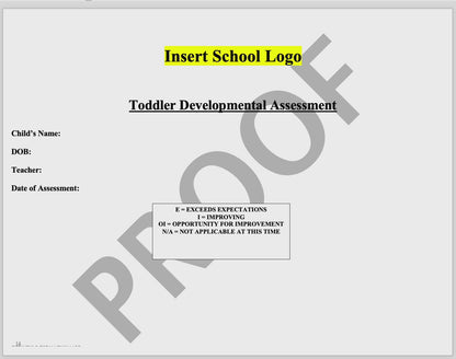 Student Assessment - Toddler