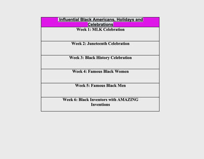 Influential Black Americans, Holidays and Celebrations - Lesson Plan Bundle