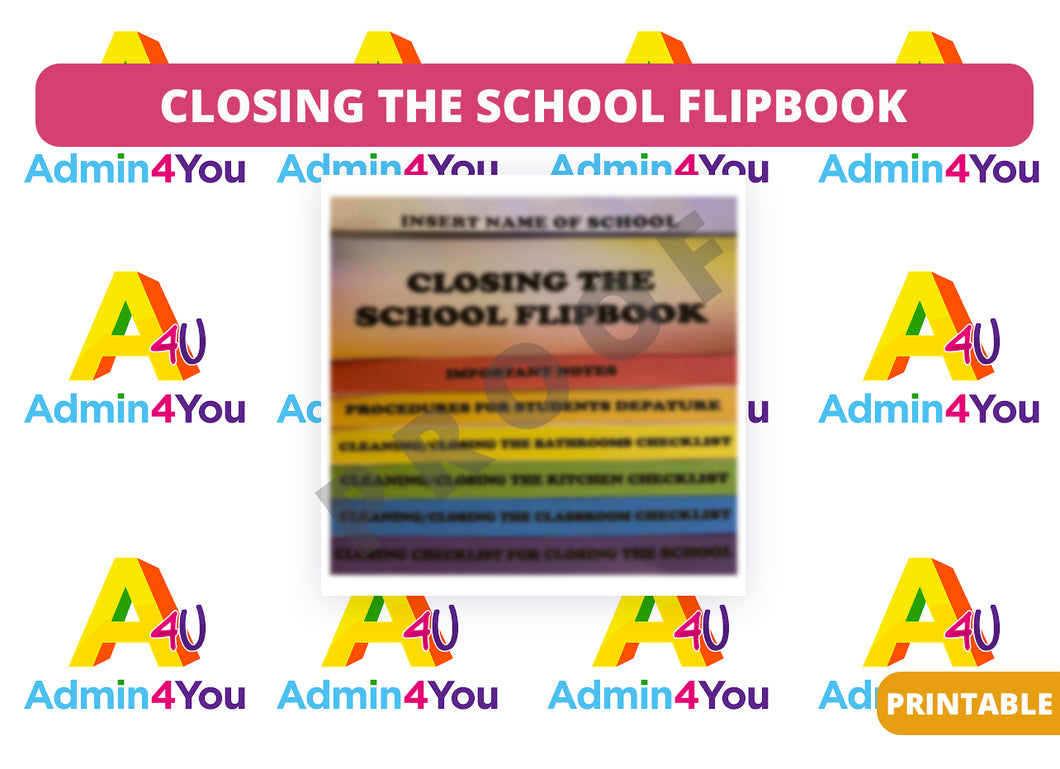 Flipbook for Closing the School