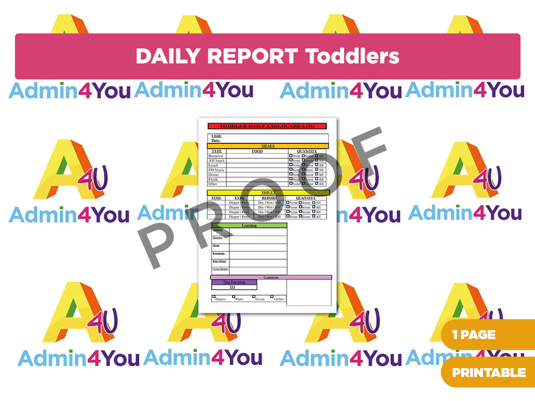 Report for the Day for Toddlers
