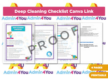 Load image into Gallery viewer, Deep Cleaning Checklist (CANVA)
