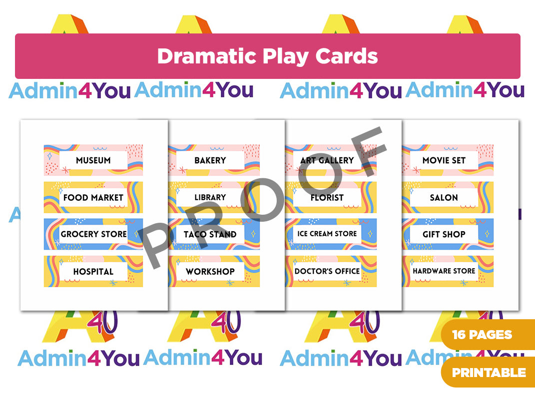 Dramatic Play Labels – Admin For You