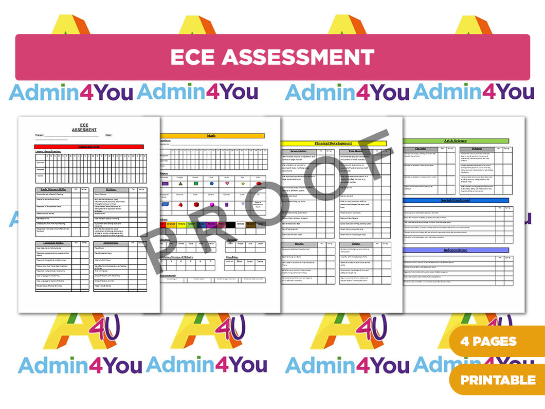 Early Childhood Education General Assessment - Editable Version