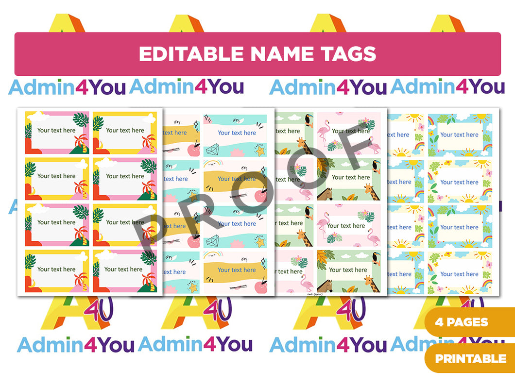 Editable Name and Label Tags