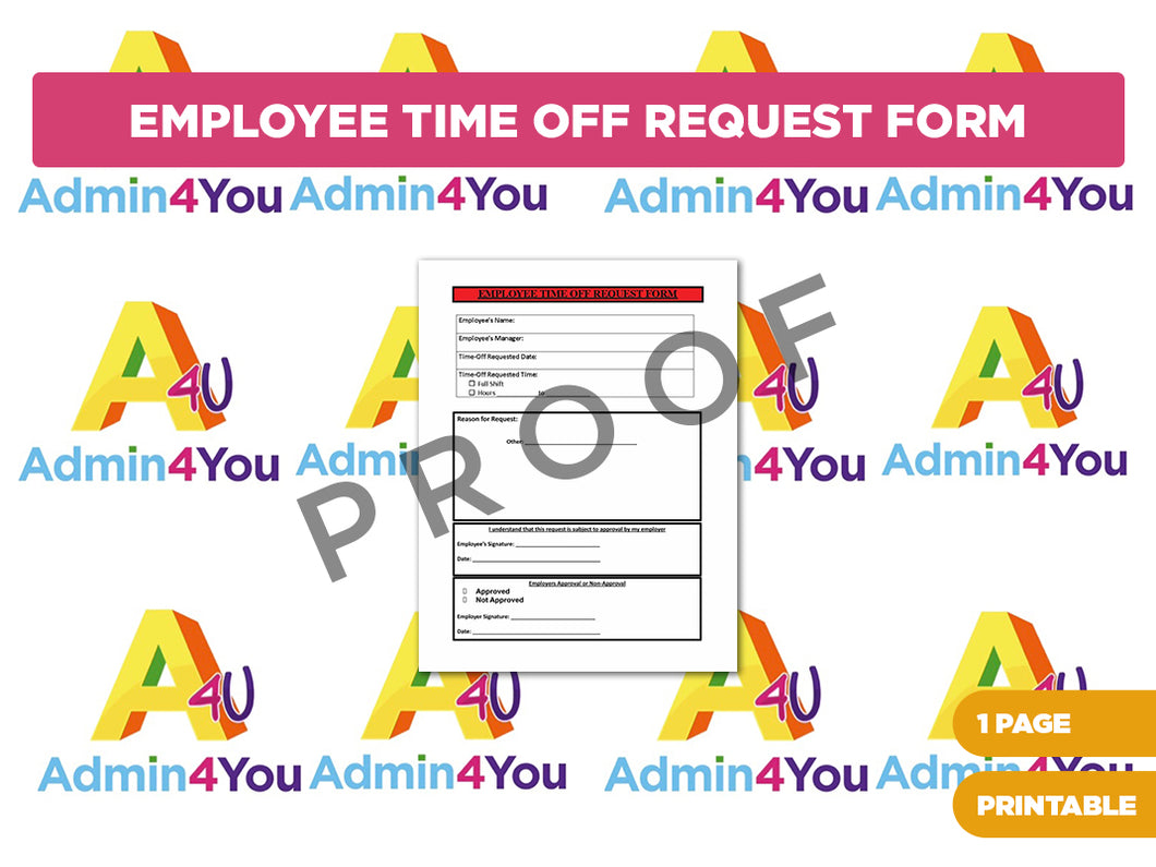 Employee Time Off Request Form