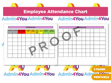 Load image into Gallery viewer, Employee Attendance Chart
