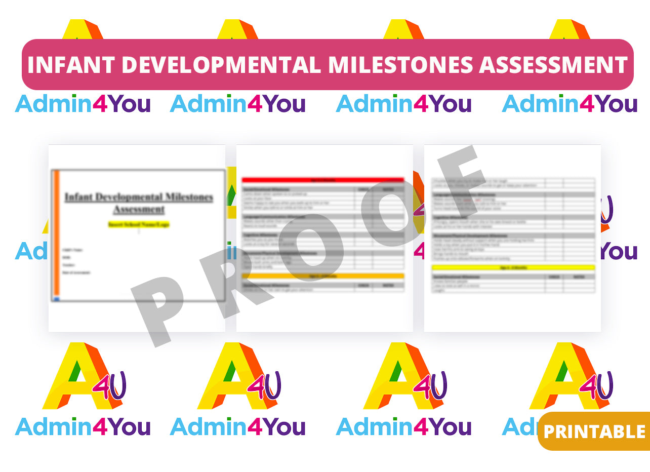 Development Assessment Rules Student Assessment - Infant – Admin For You