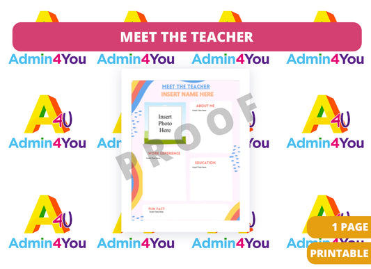 Meet the Teacher Template