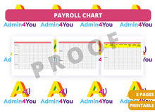 Load image into Gallery viewer, Payroll Chart for Employees
