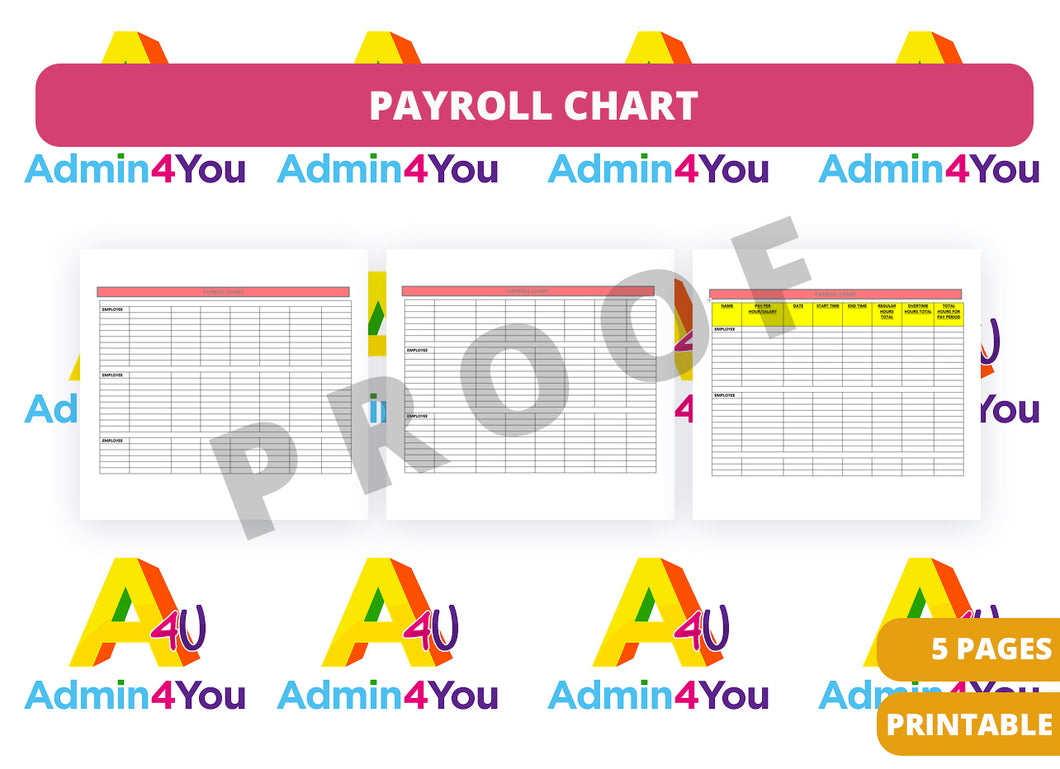 Payroll Chart for Employees