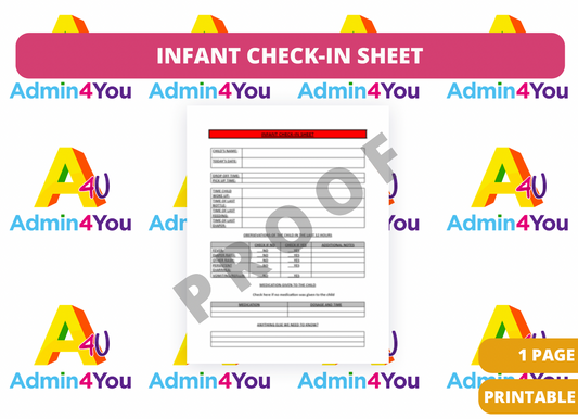 Infant Check-In Form